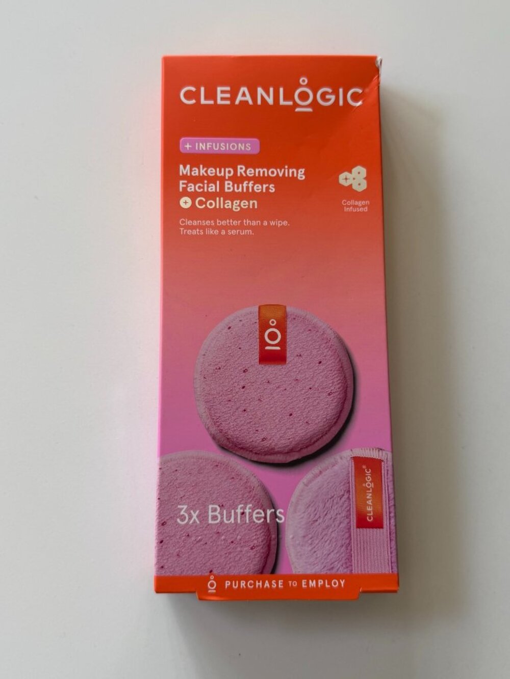 NWT Cleanlogic Makeup Removing Facial Buffers + Collagen (3 pack)